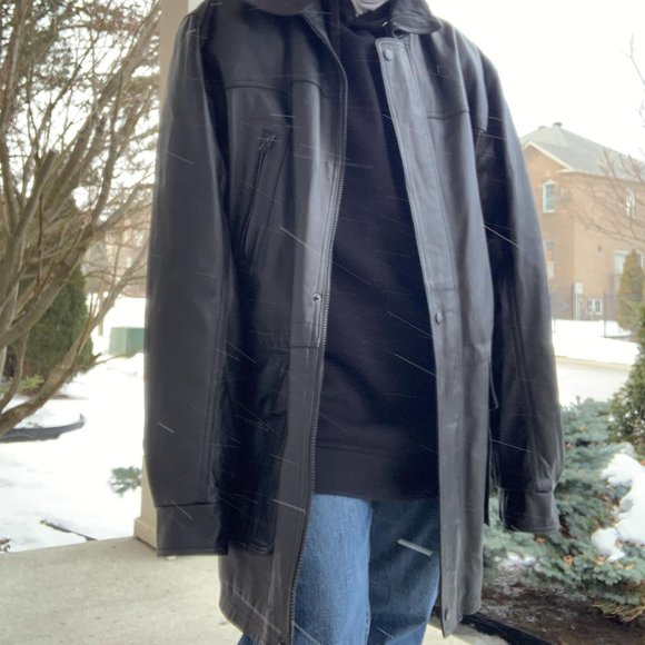 VINTAGE MEN'S 100% GENUINE LEATHER JACKET! - Picture 3 of 4